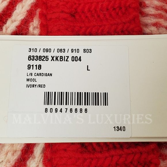 GUCCI MENS SWEATER ZIGZAG JACQUARD THICK WOOL KNITTED CARDIGAN sz M Medium - Picture 13 of 16